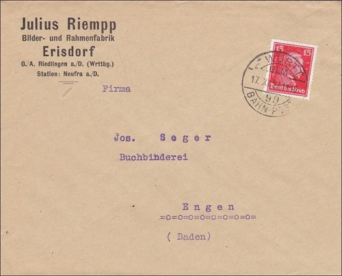 Bahnpost brief aus - brief,