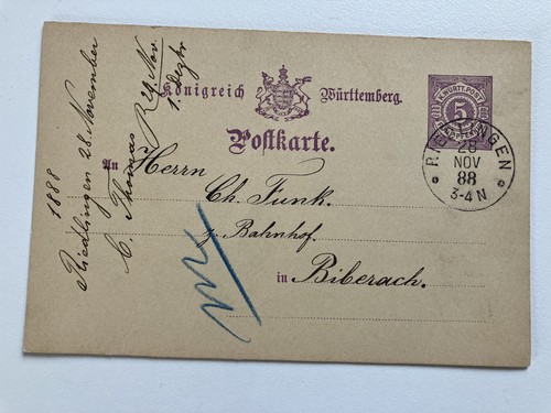 Württemberg ganzsache p26iia - württemberg,