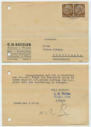 71945 postkarte h betzler - c.h.,
