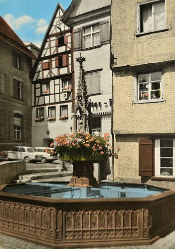 Riedlingen schwedenbrunnen - ak,