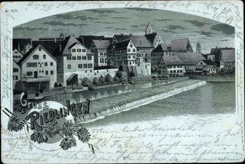 Mondschein litho riedlingen - mondschein,