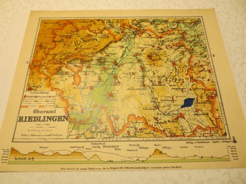 Riedlingen oberamtskarte wilh - oberamtskarte,